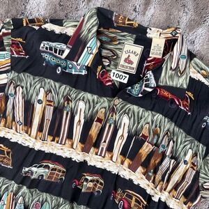 Island Collection Men's Hawaiian Beach Surfboard VW Bus Woody Size M